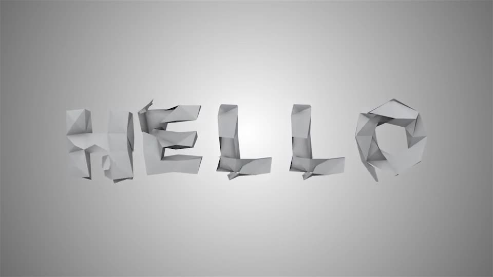 Low Poly Text Letters E3D Videohive 15559235 After Effects Image 1