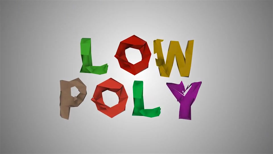 Low Poly Text Letters E3D Videohive 15559235 After Effects Image 2