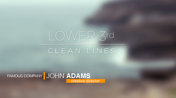 Lower 3rds Clean Lines - Download Videohive 11229870