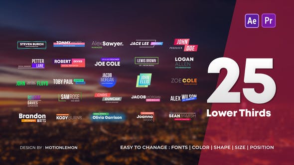 Lower Third Titles Pack - Videohive 27819014 Download