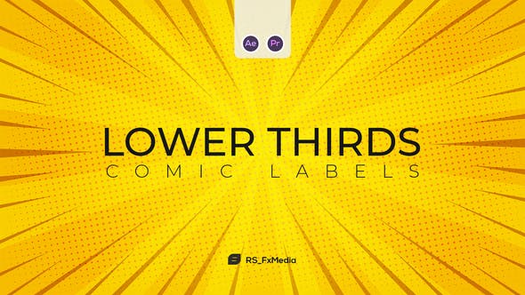 Lower Thirds | Comic Labels | MOGRT Version - Download Videohive 32083298