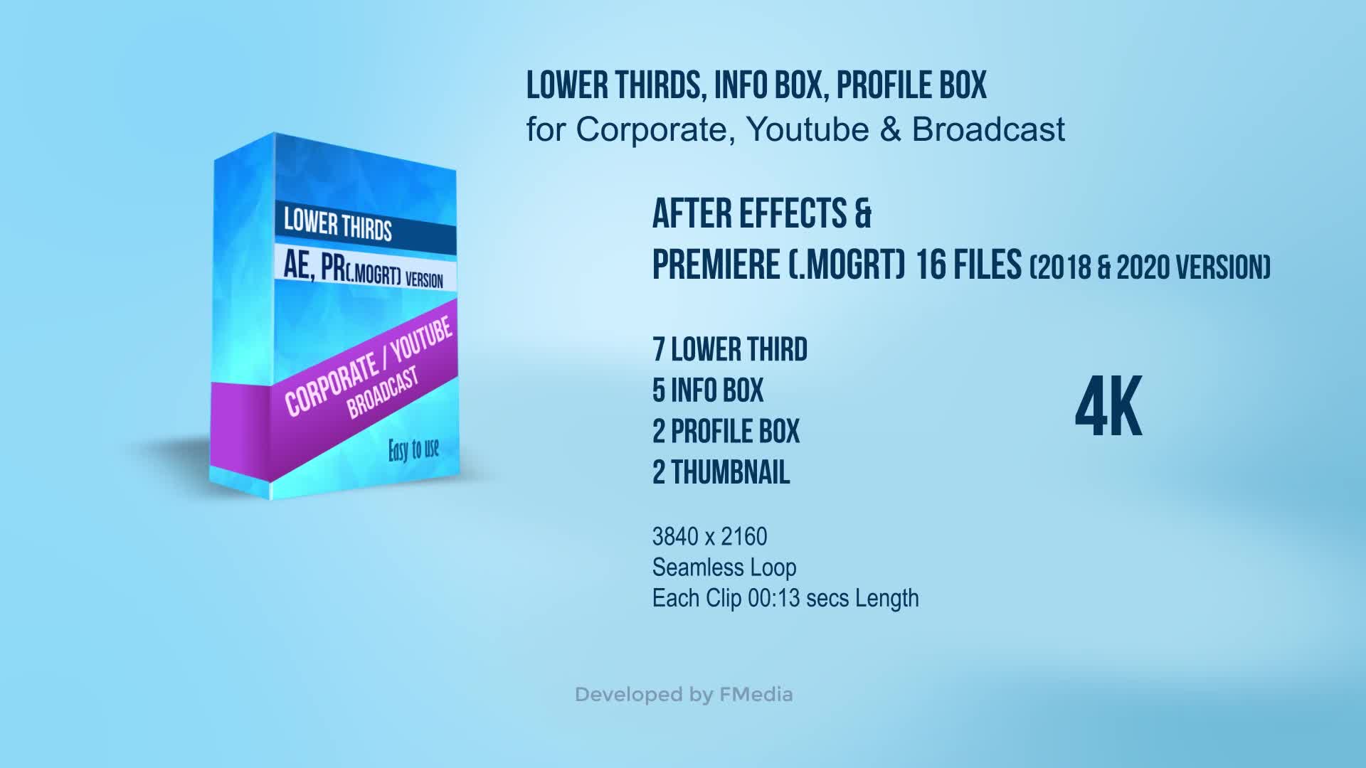 Lower Thirds Corporate Broadcast YouTube AE, PR Videohive 31482376 After Effects Image 1