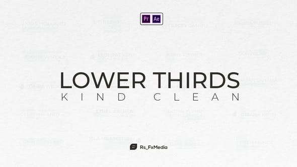 Lower Thirds | Kind Clean | MOGRT - Videohive Download 29352223