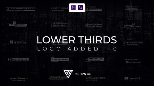 Lower Thirds | Logo Added 1.0 | MOGRT - 33410798 Videohive Download