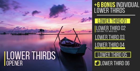 Lower Thirds Opener - Download Videohive 15091907