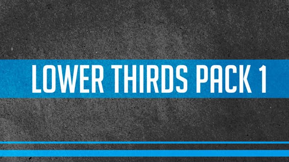 Lower Thirds Pack 1 - Download Videohive 3668233