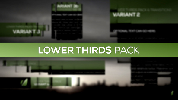 Lower Thirds Pack - Download Videohive 4101681