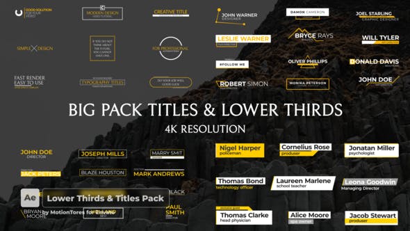 Lower Thirds & Titles Pack \ After Effects - 29281214 Videohive Download
