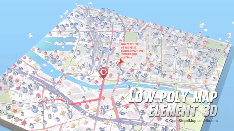 Lowpoly Map Element 3D - Download Videohive 19862081