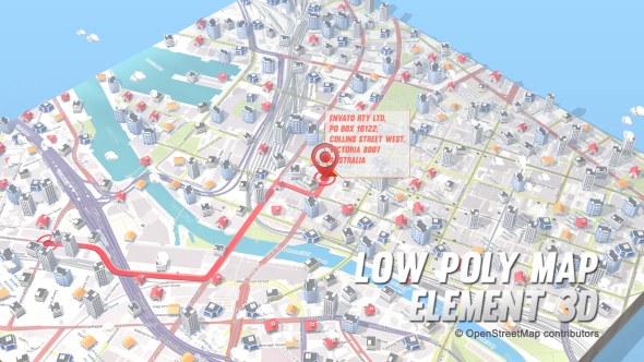 Lowpoly Map Element 3D - Download Videohive 19862081