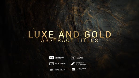 Luxe and Gold | Abstract titles - Videohive Download 27441879