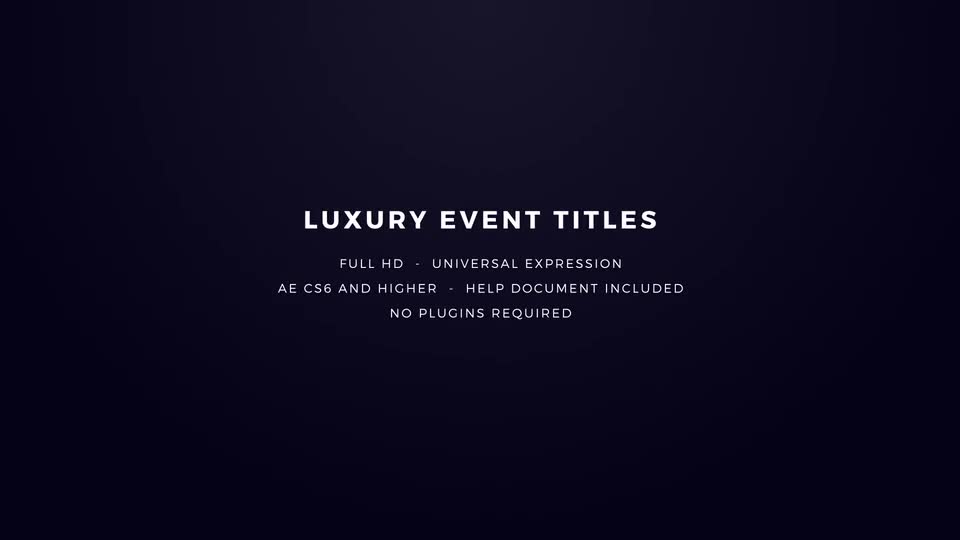 Luxury Event Titles - Download Videohive 21591602