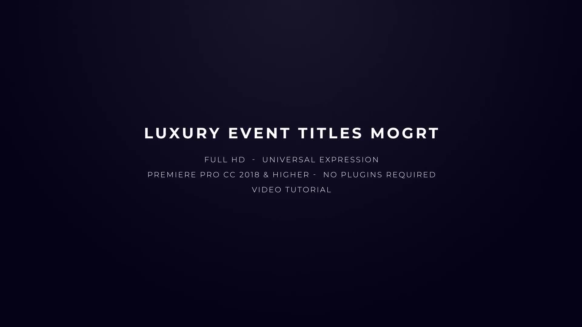 Luxury Event Titles Mogrt Videohive 22629864 Premiere Pro Image 1