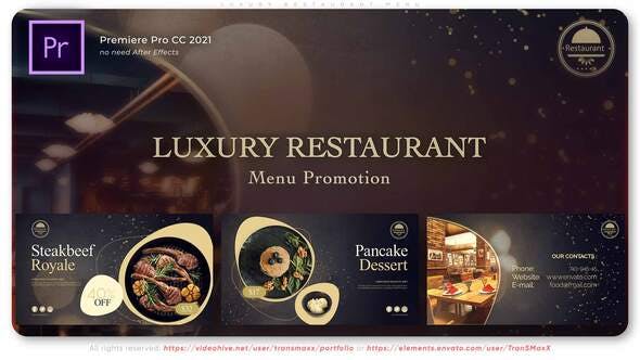 Luxury Restaurant Menu - 34511352 Videohive Download