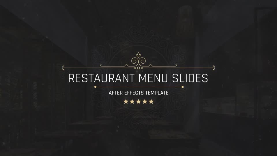 Luxury Restaurant Menu Slides Videohive 26296772 After Effects Image 1