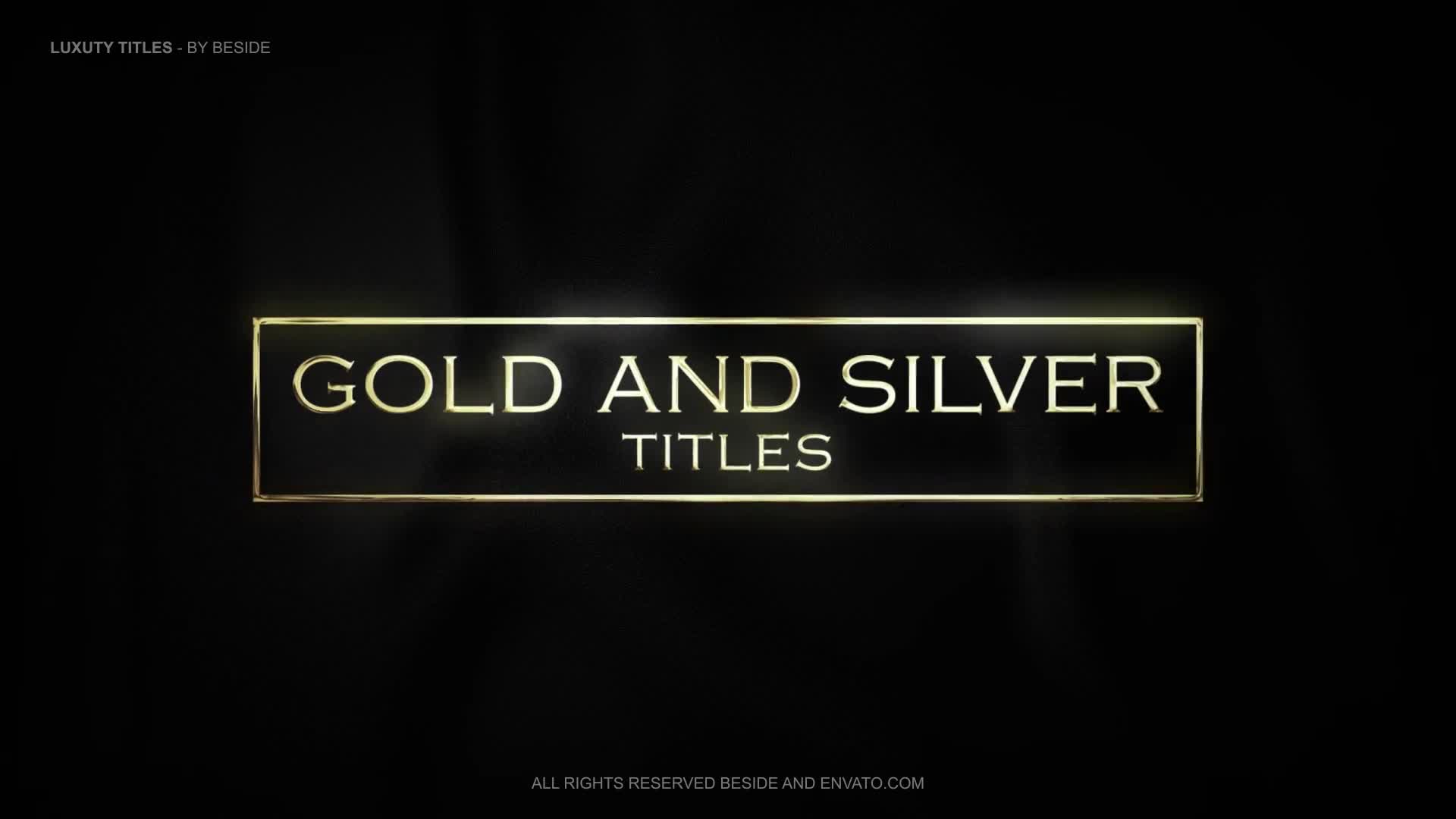 Luxury Titles Gold & Silver | AE Videohive 34763037 After Effects Image 1