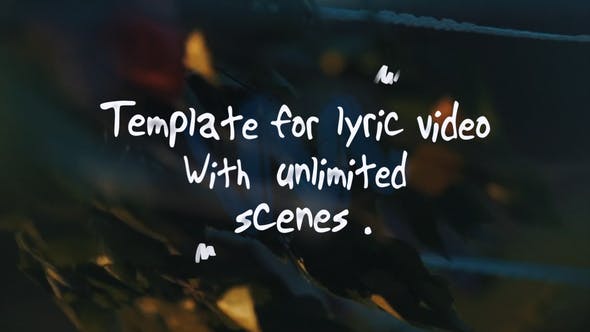 after effects lyric video template download