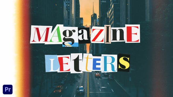 Magazine Cutout Letters | For Premiere Pro - Videohive 37137884 Download
