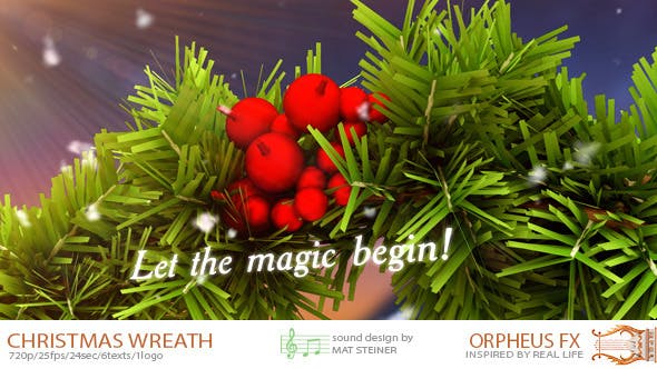 Magical Christmas Wreath - Videohive 3648089 Download