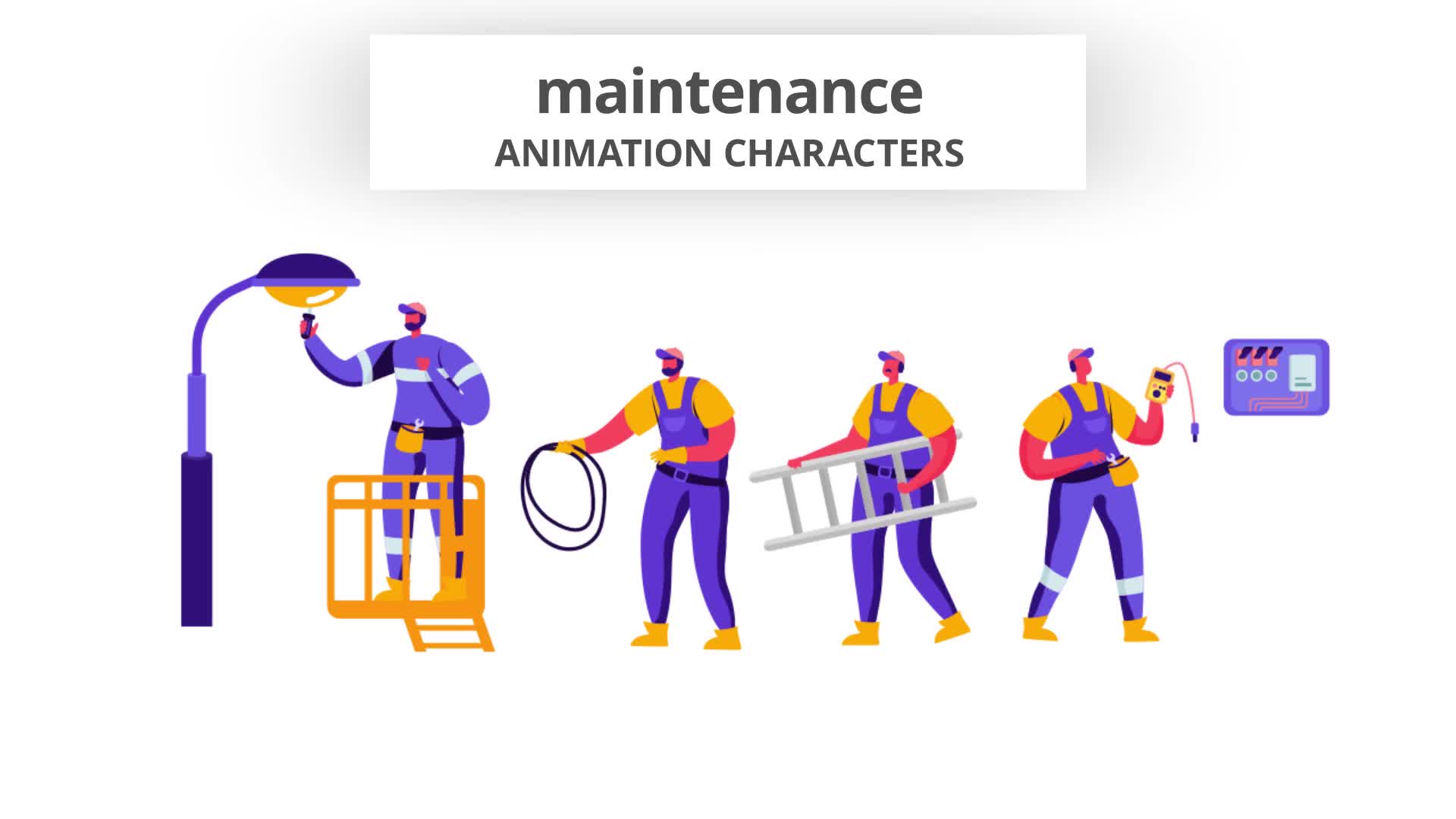 Maintenance Character Set Videohive 28672388 After Effects Image 10