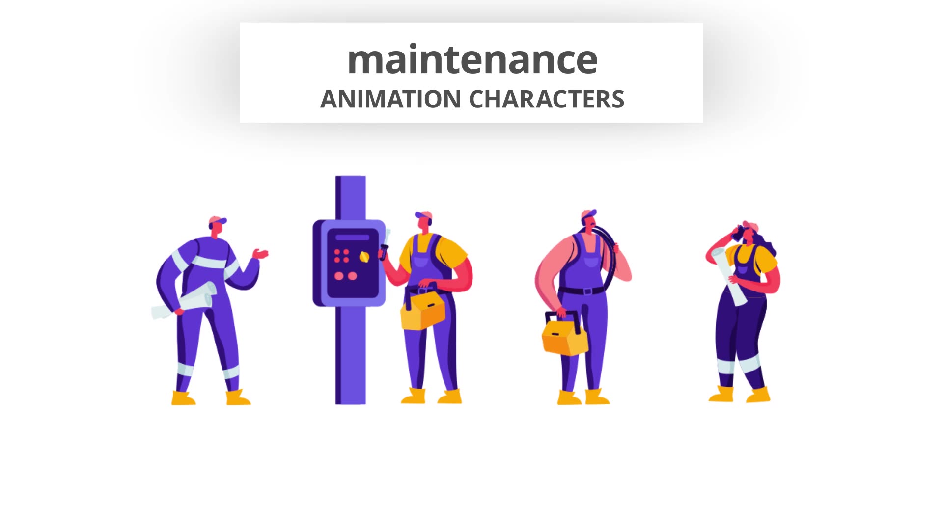 Maintenance Character Set Videohive 28672388 After Effects Image 7