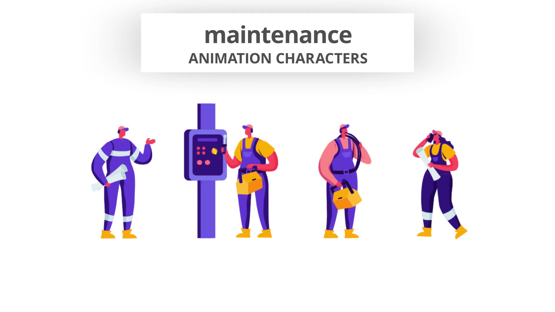 Maintenance Character Set Videohive 28672388 After Effects Image 8