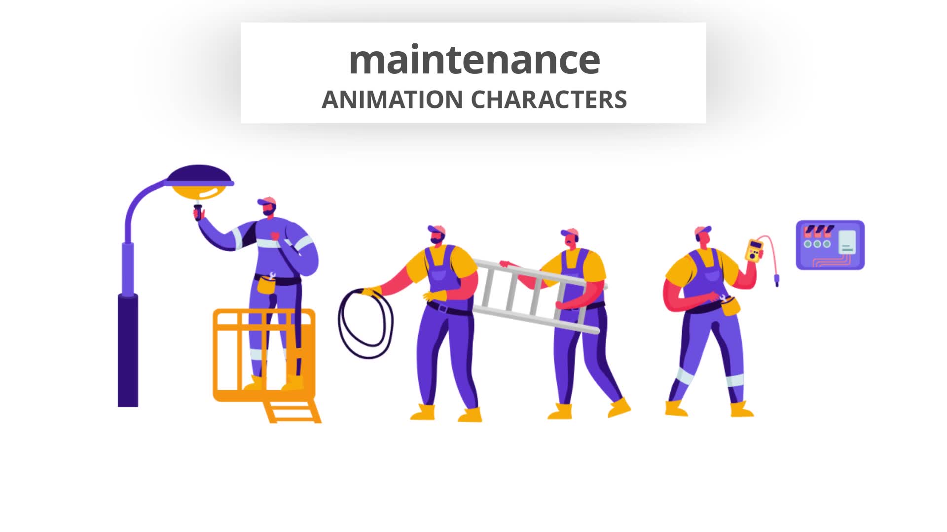 Maintenance Character Set Videohive 28672388 After Effects Image 9