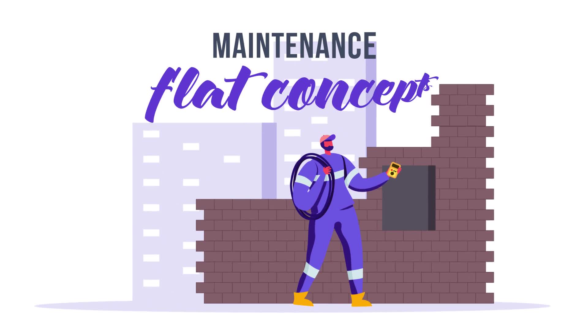 Maintenance Flat Concept Videohive 33076012 After Effects Image 1
