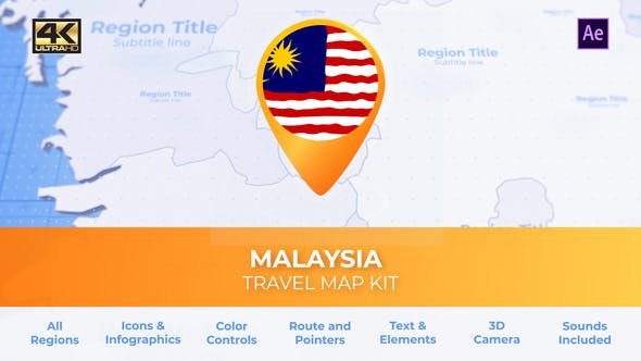 Malaysia Map Malaysia Travel Map - Download Videohive 30442344