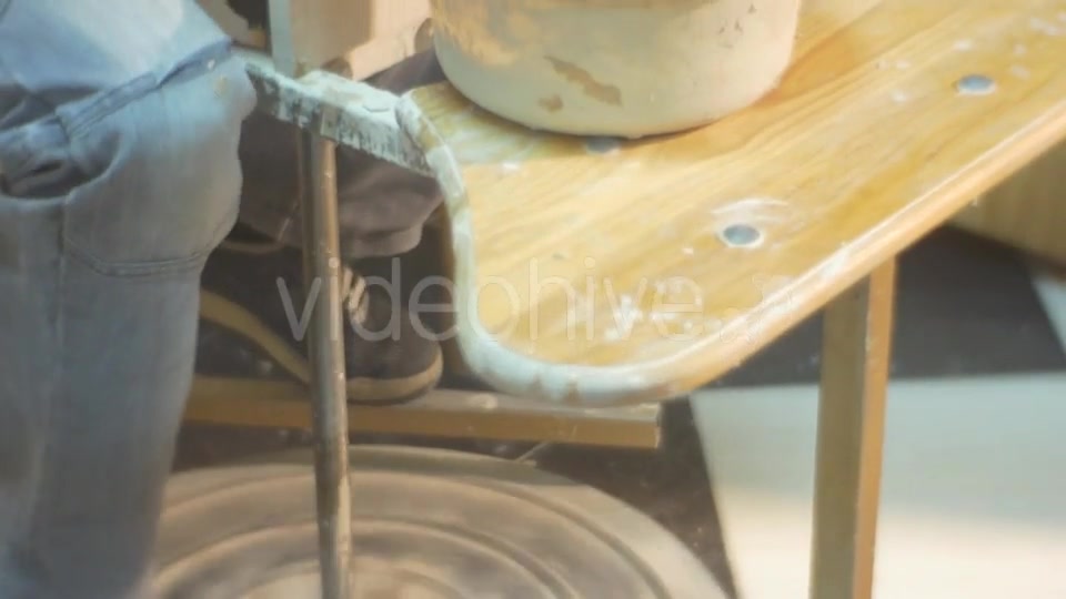 Male Feet in a Sneakers Are Rotating a Wheel Man - Download Videohive 15250087