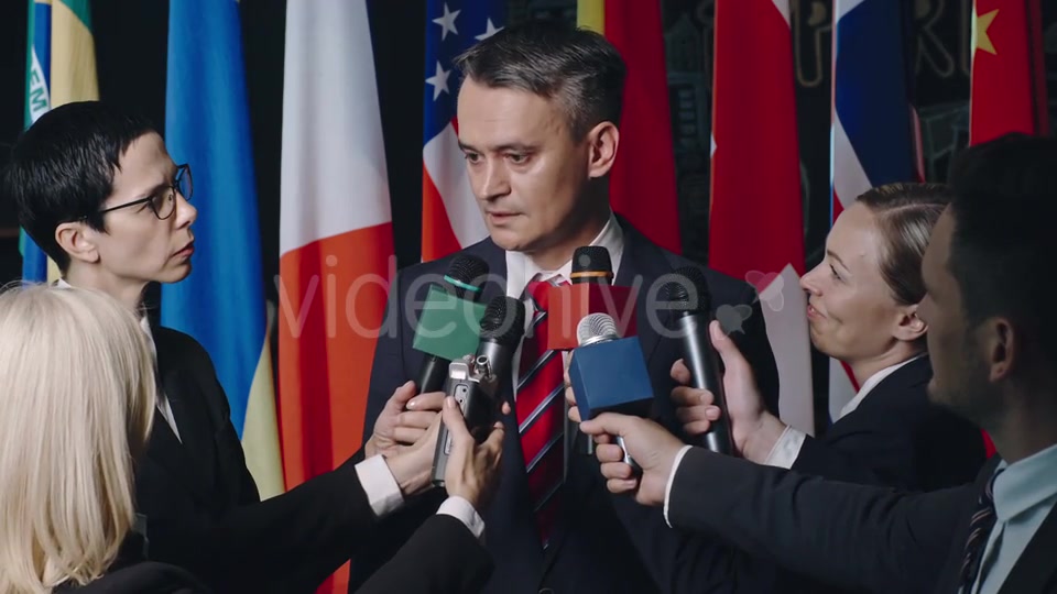 Male Politician Giving Interview  Videohive 17957648 Stock Footage Image 4