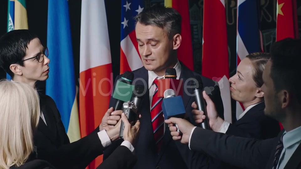 Male Politician Giving Interview  Videohive 17957648 Stock Footage Image 5