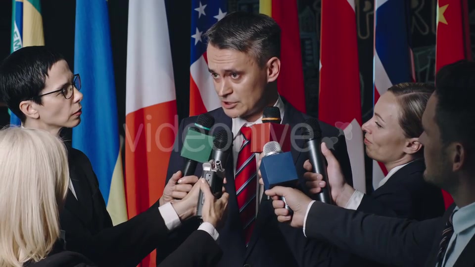 Male Politician Giving Interview  Videohive 17957648 Stock Footage Image 6