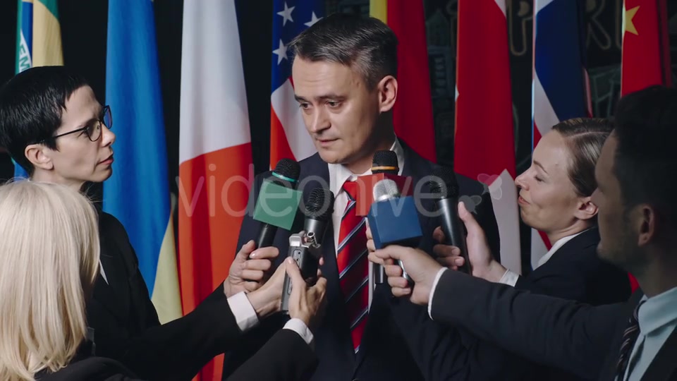 Male Politician Giving Interview  Videohive 17957648 Stock Footage Image 7
