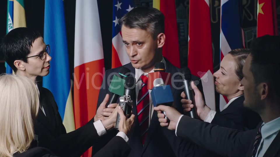 Male Politician Giving Interview  Videohive 17957648 Stock Footage Image 8