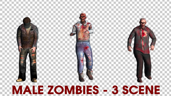 Male Zombies Pack - Download Videohive 19624990