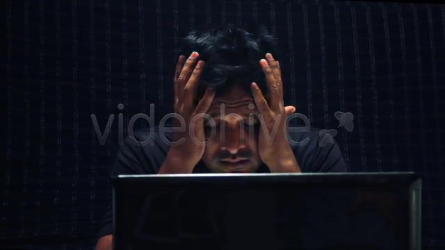 Man Gets Tired & Frustrated with Laptop  - Download Videohive 839570