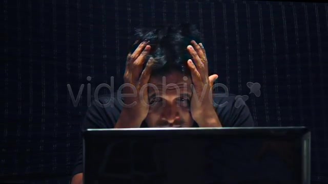 Man Gets Tired & Frustrated with Laptop  - Download Videohive 839570