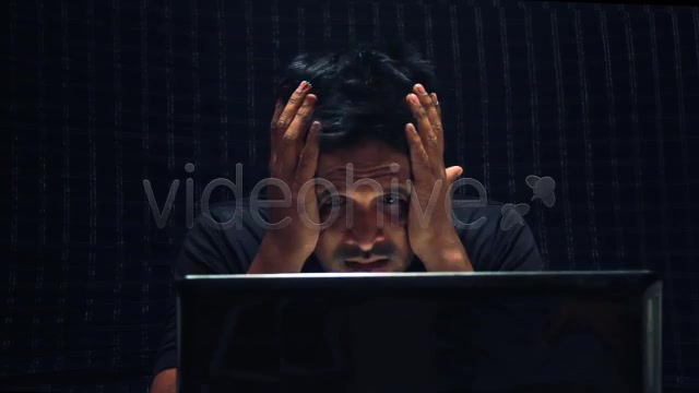 Man Gets Tired & Frustrated with Laptop  - Download Videohive 839570