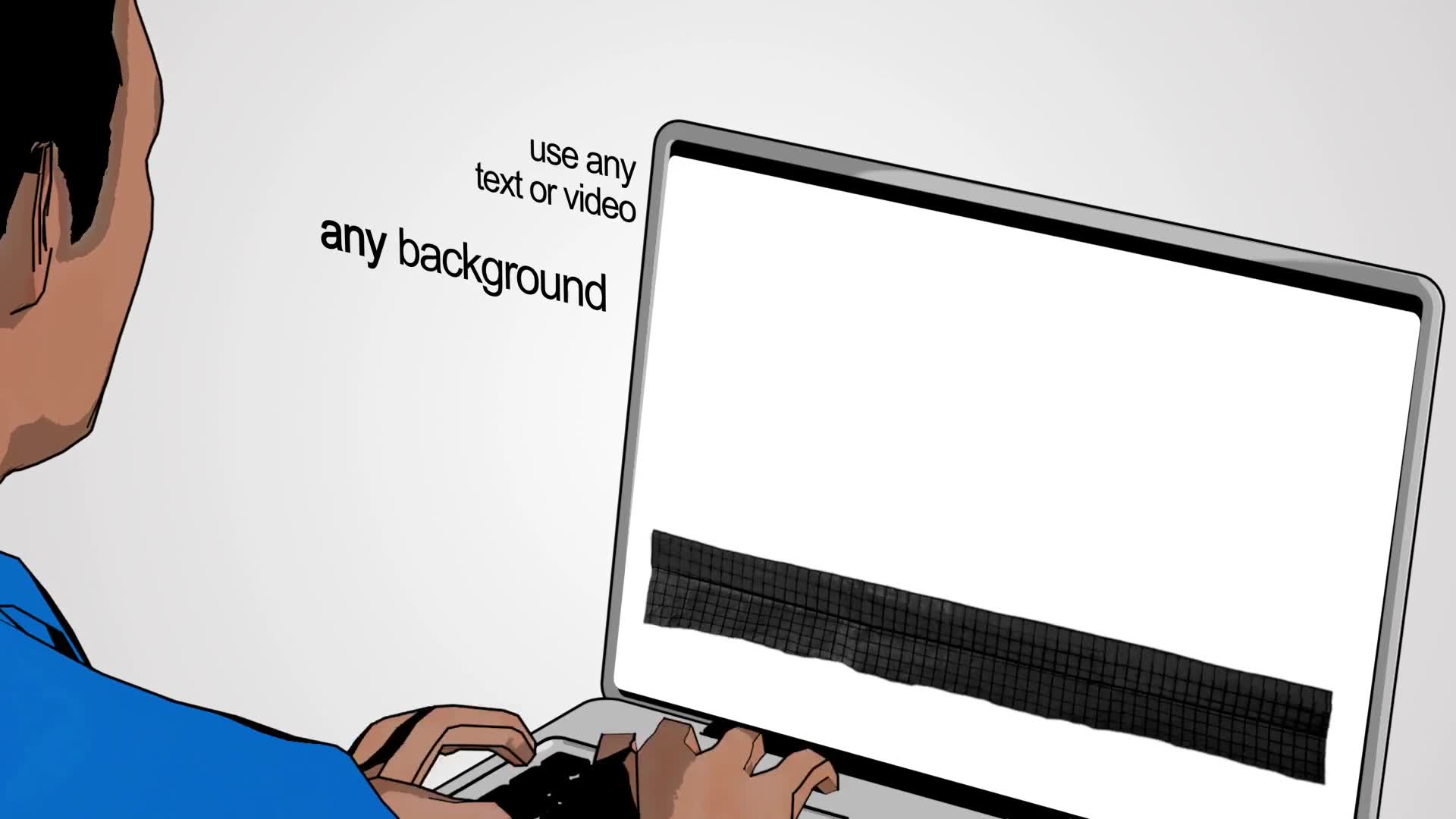 Man Typing on Laptop Toon Shaded Videohive 21287543 After Effects Image 9