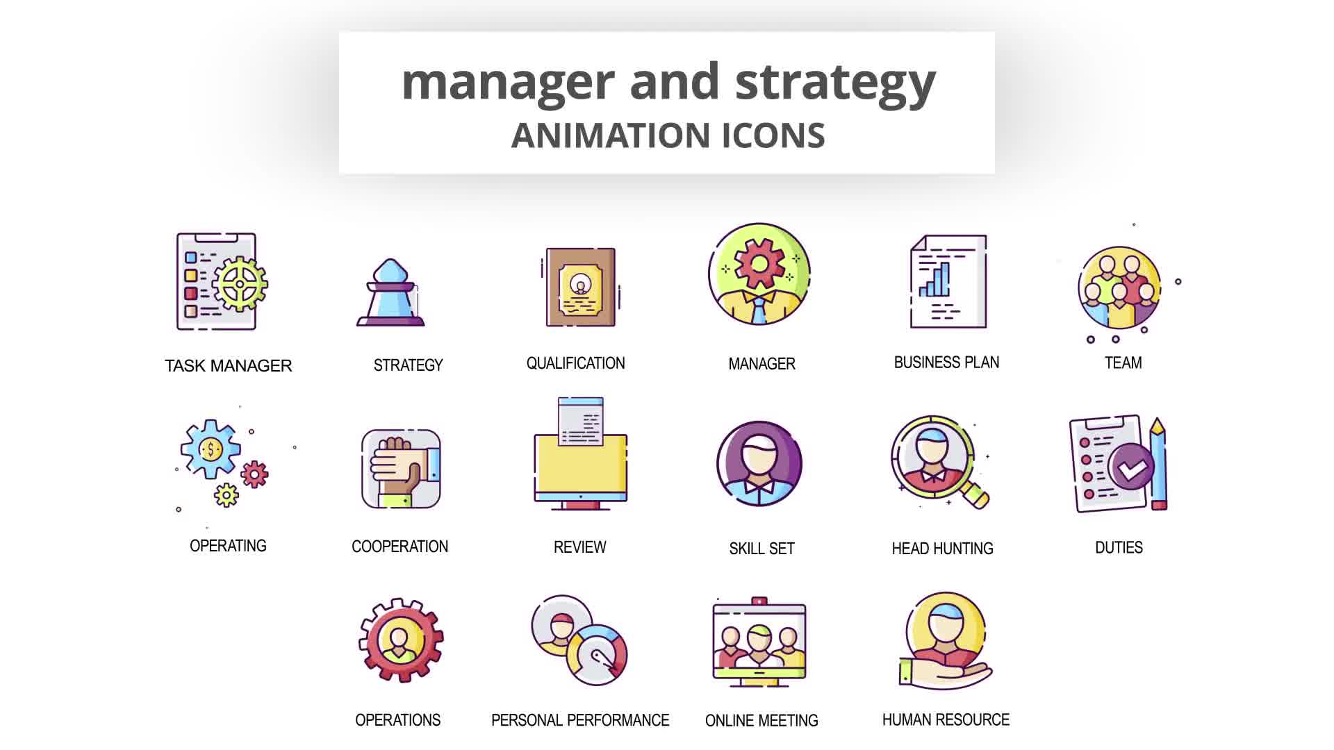 Manager & Strategy Animation Icons Videohive 29201898 After Effects Image 10