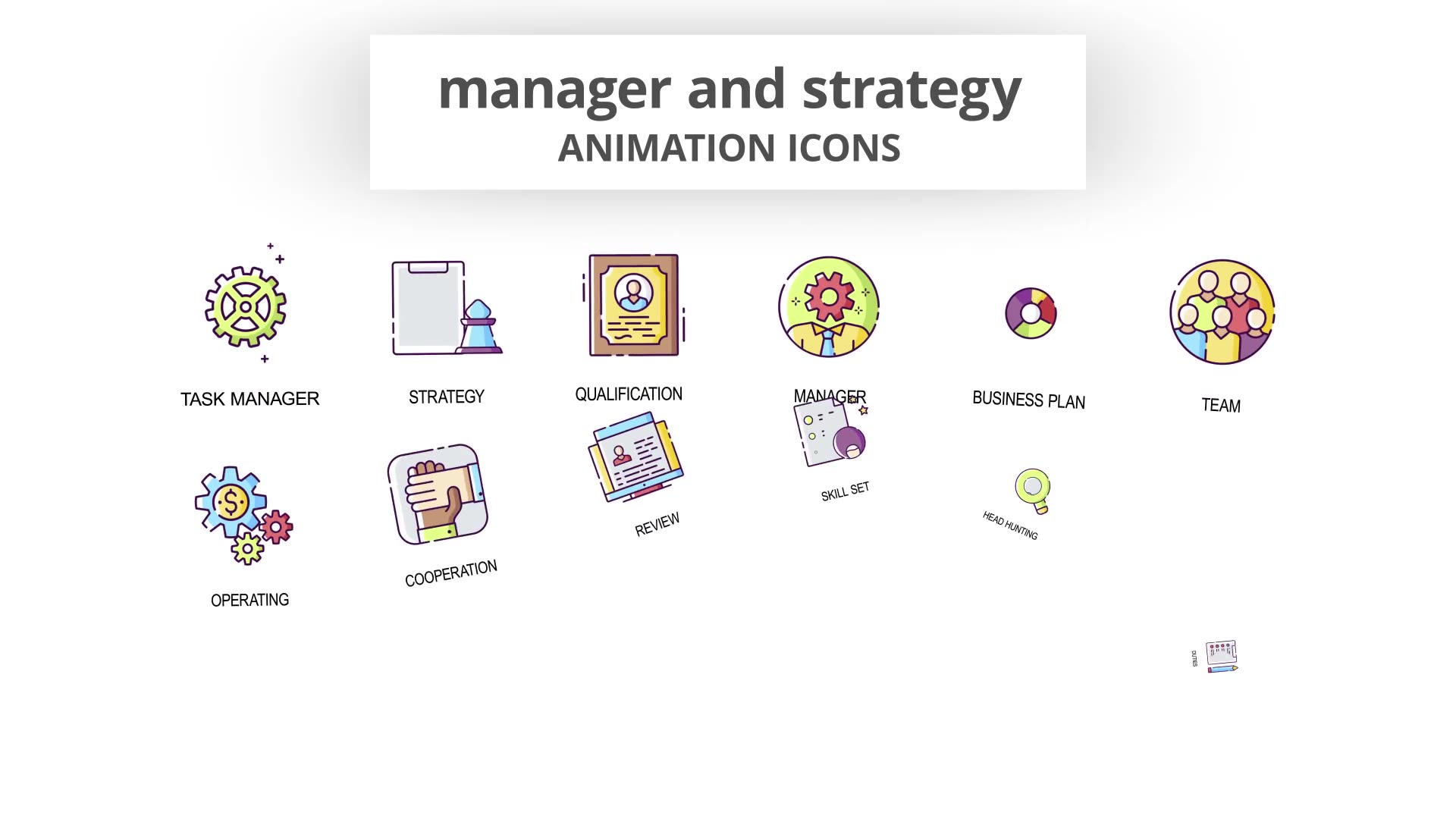 Manager & Strategy Animation Icons Videohive 29201898 After Effects Image 4