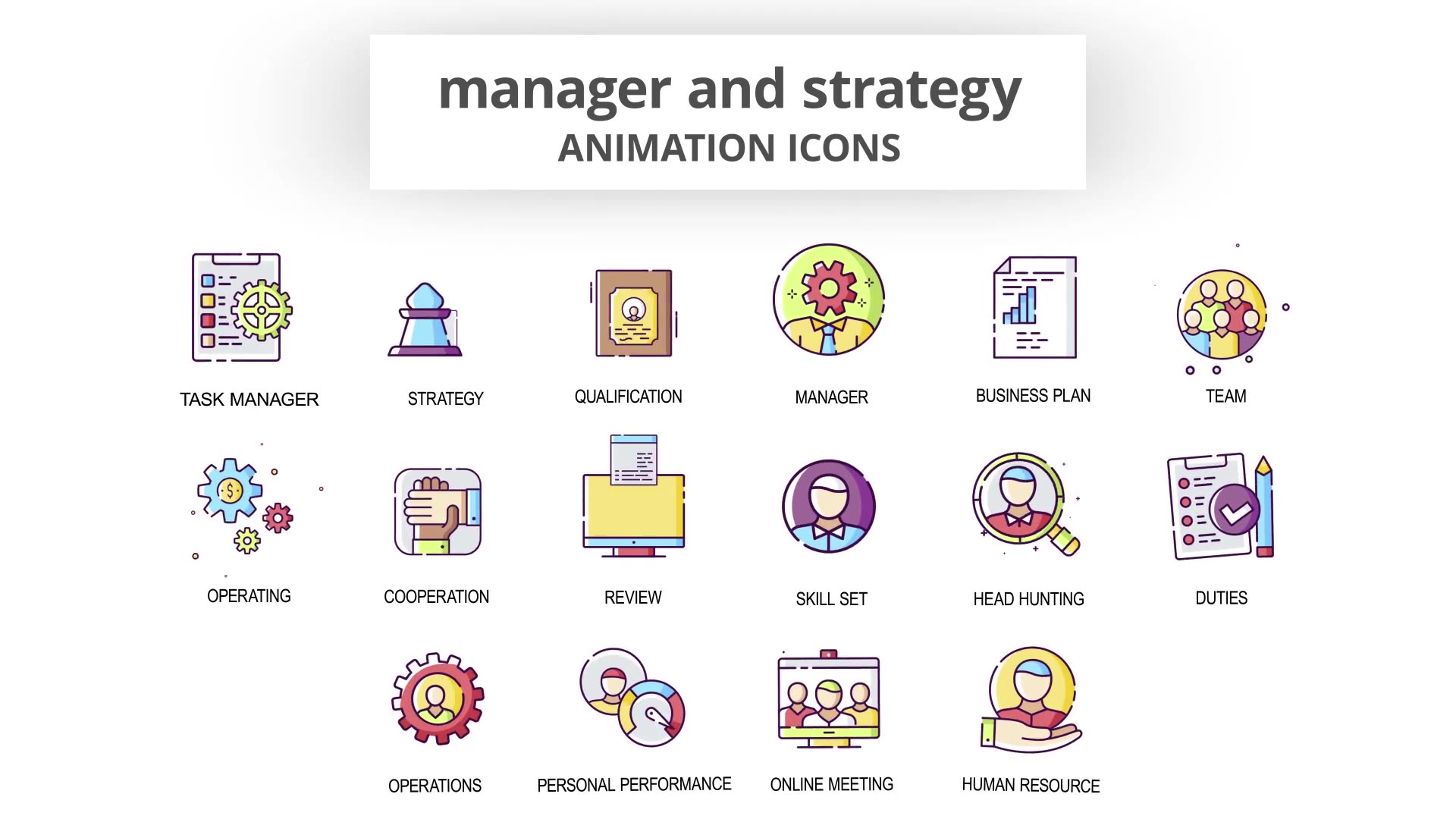Manager & Strategy Animation Icons Videohive 29201898 After Effects Image 5