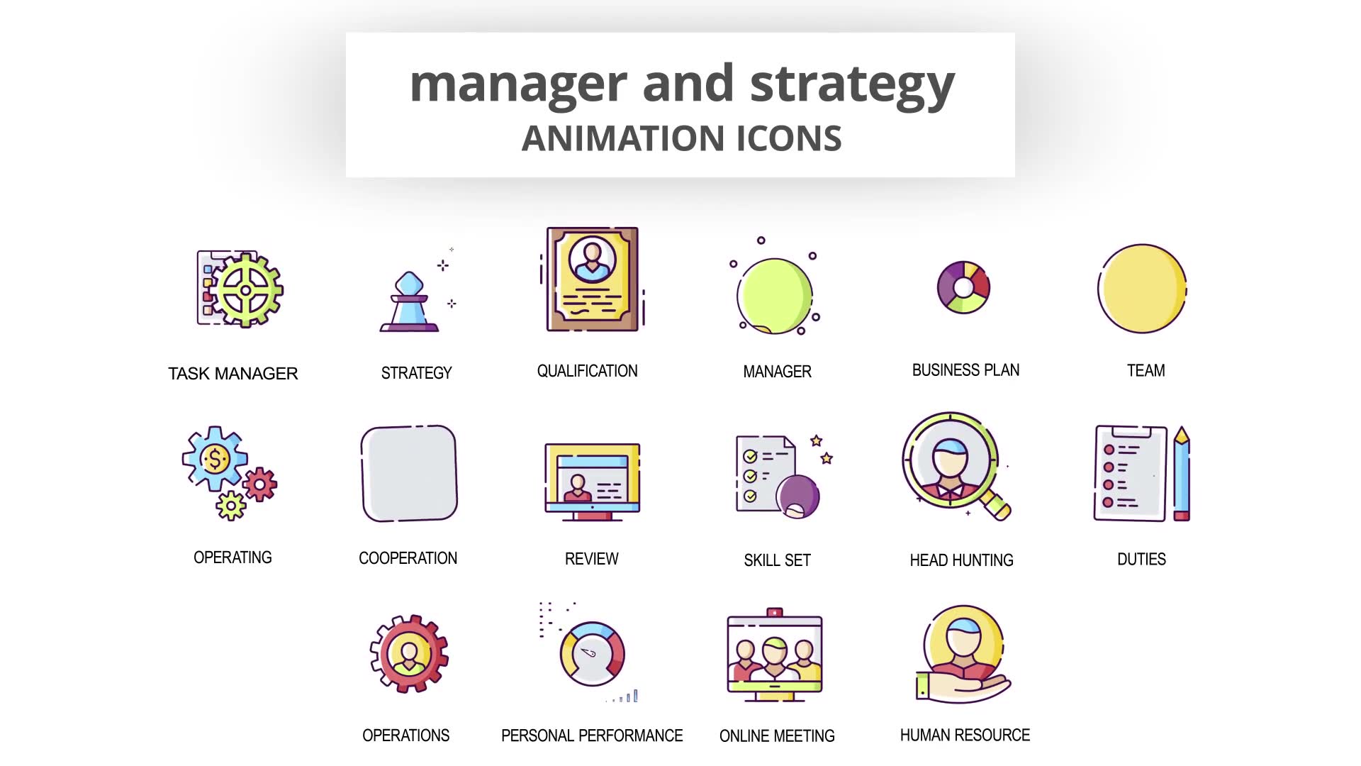 Manager & Strategy Animation Icons Videohive 29201898 After Effects Image 6