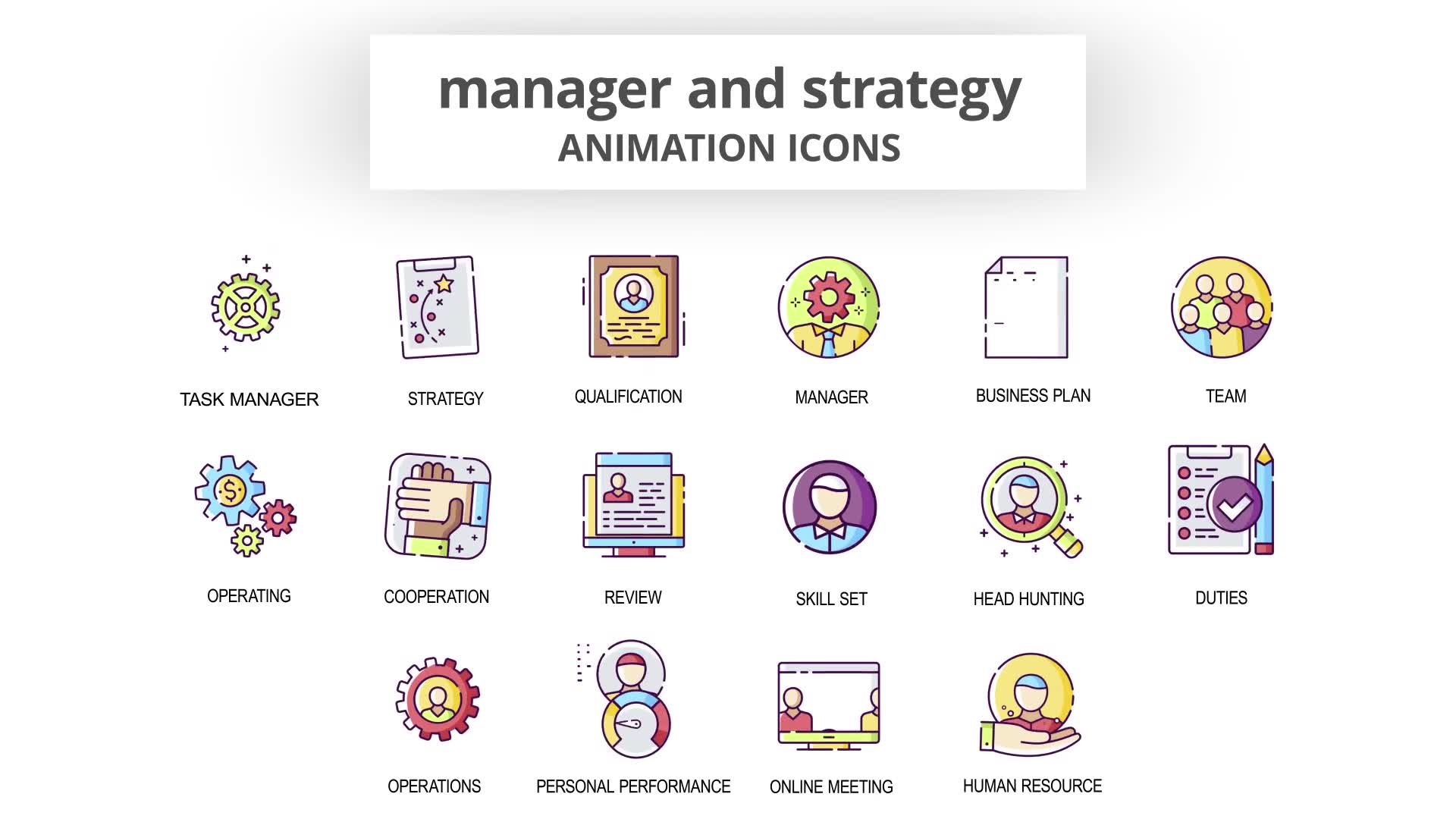 Manager & Strategy Animation Icons Videohive 29201898 After Effects Image 7