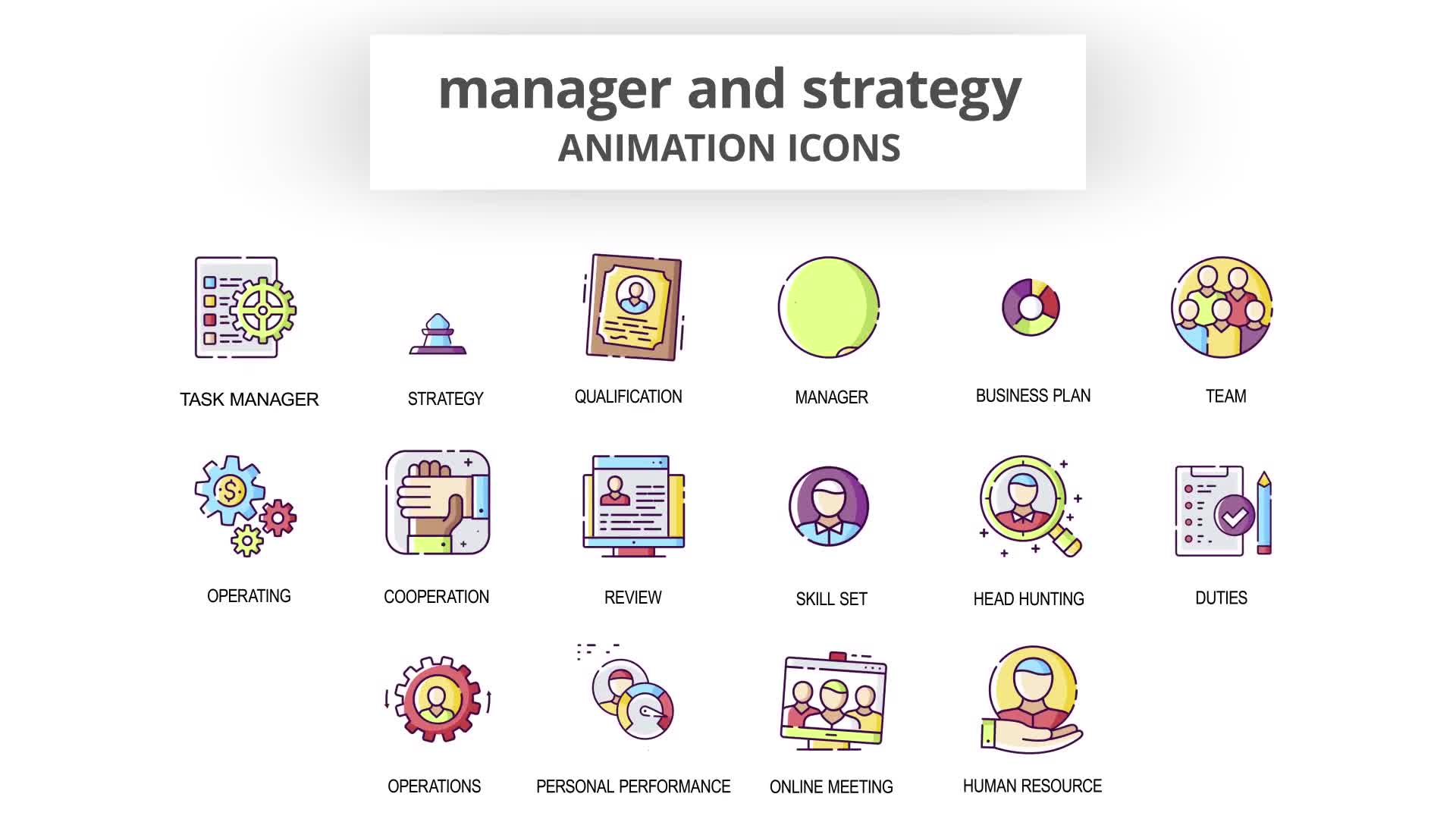 Manager & Strategy Animation Icons Videohive 29201898 After Effects Image 8