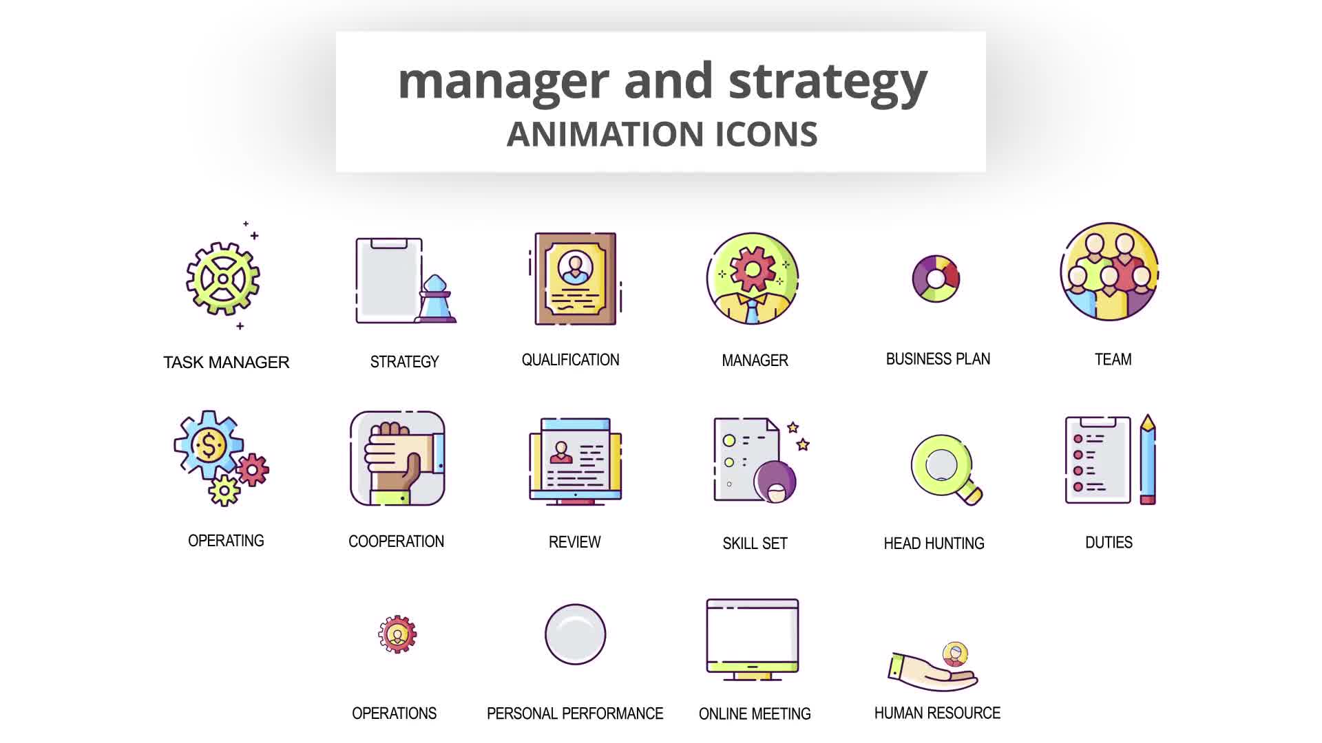 Manager & Strategy Animation Icons Videohive 29201898 After Effects Image 9