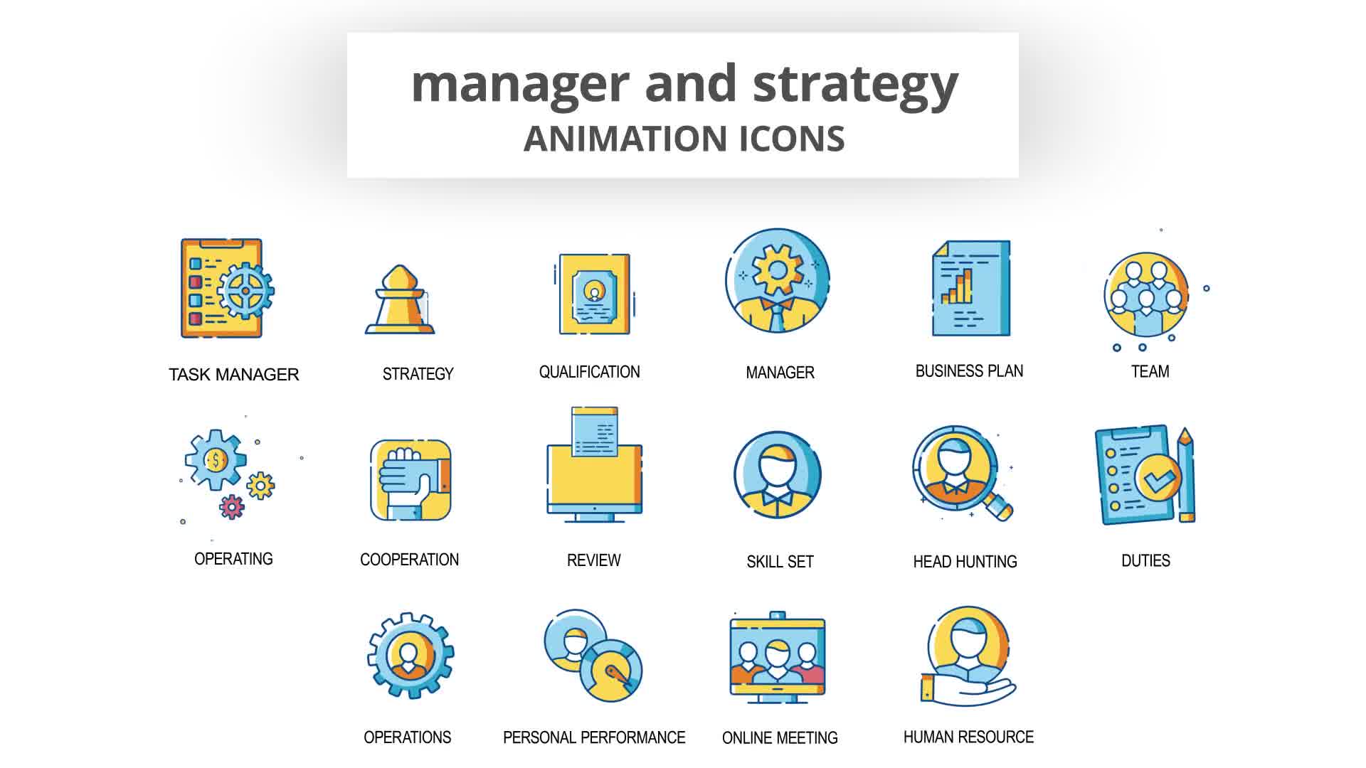 Manager & Strategy Animation Icons Videohive 30260884 After Effects Image 10