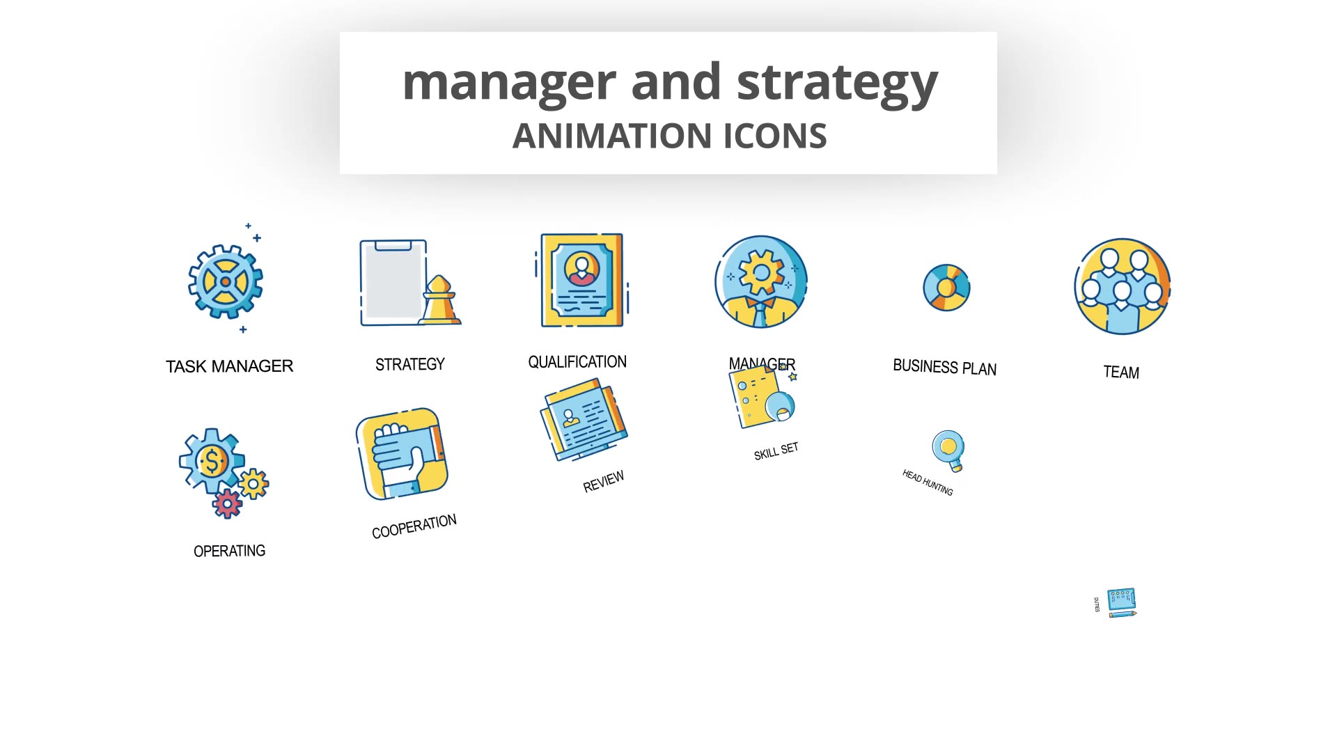 Manager & Strategy Animation Icons Videohive 30260884 After Effects Image 4