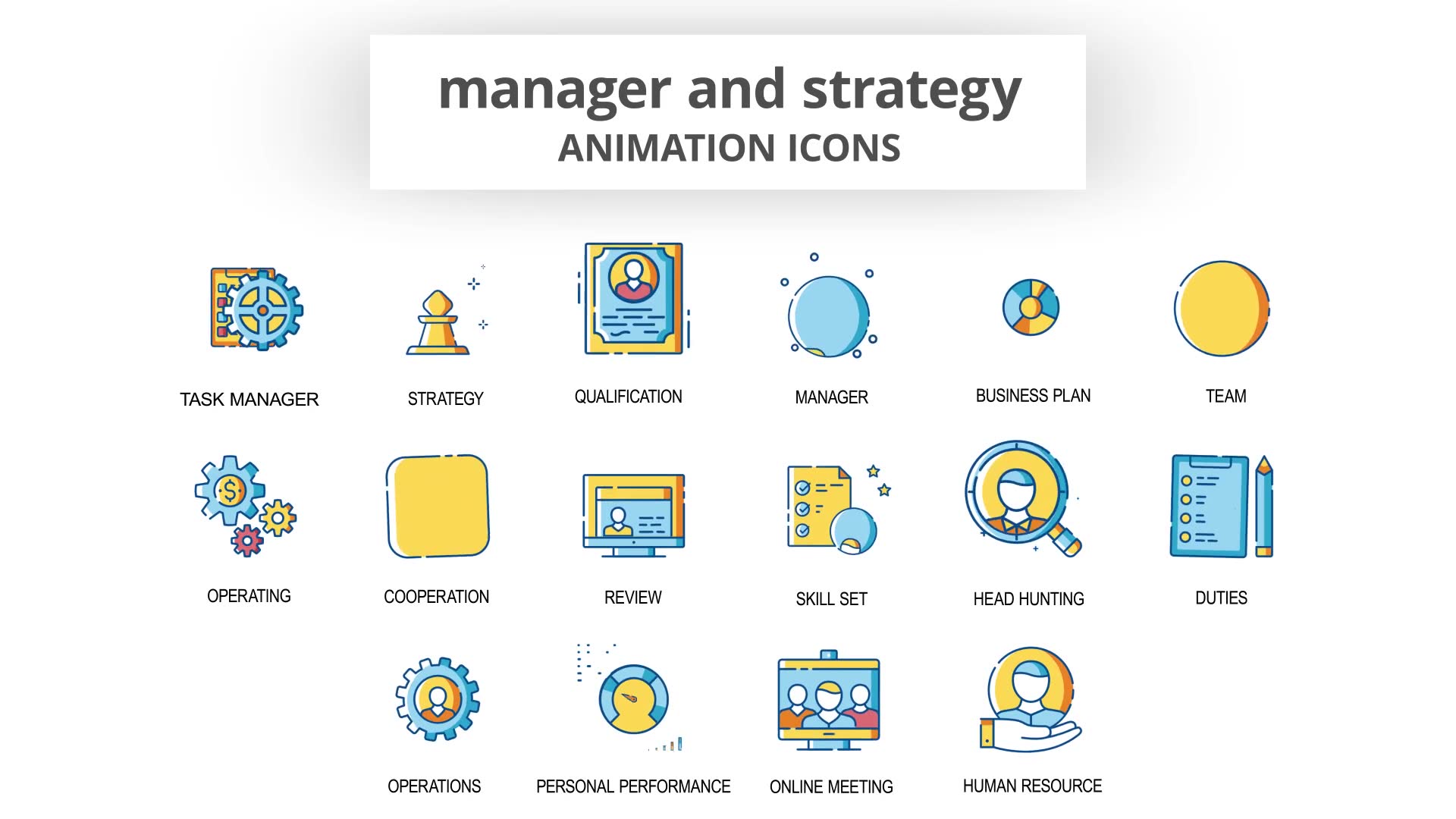 Manager & Strategy Animation Icons Videohive 30260884 After Effects Image 6